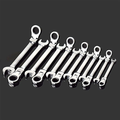 12 Piece Ratchet Spanner Set For Cars And DIY Beefed Up Multitool Wrench Kit With Easy Grip Rust Resistant Chrome Finish