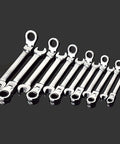 Heavy Duty Spanner Set With Ratchet Wrenches 12 Piece Universal Car Repair Tools Kit Anti Rust Chrome Plated Finish