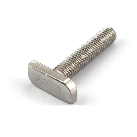 Built Tough M8 By 30 Millimeter Grade 304 Stainless Steel T Slot Bolts ultra heavy duty anti rust screws with wide heads.