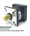 Built Tough 60 Mm Flange Planetary Gearbox With Snappy 20 To 1 Ratio For Nema 24 Brushless Servo Motors Super Smooth High Torque Reducer Plug And Play For Robotic Driven Projects, 14mm input for stepper motors.
