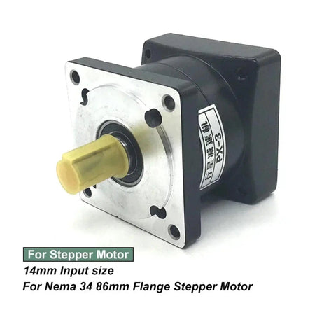 Built Tough 60 Mm Flange Planetary Gearbox With Snappy 20 To 1 Ratio For Nema 24 Brushless Servo Motors Super Smooth High Torque Reducer Plug And Play For Robotic Driven Projects, 14mm input for stepper motors.