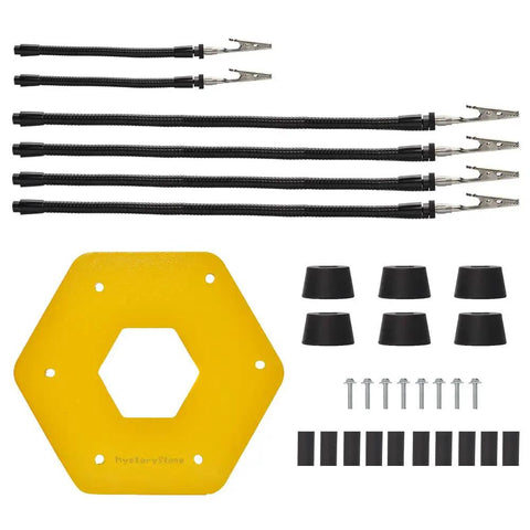 Heavy Duty Soldering Helping Hands Station With Six Flexible Gooseneck Arms And Vise Clips Sturdy Steel Base Non Slip Feet components shown