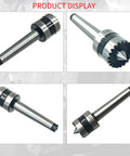 Built Tough MT1 Morse Taper Drive Center With Spiked Seven Eighth Inch Crown Teeth Made From High Quality Steel for precise wood lathe use.