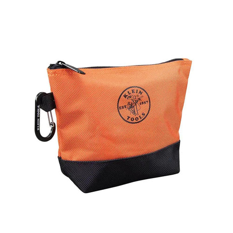 Utility Tool Bag Set With Stand Up Zipper Pouches Pro Grade Built Tough 1680D Ballistic Weave Reinforced Bottoms Orange Pouch