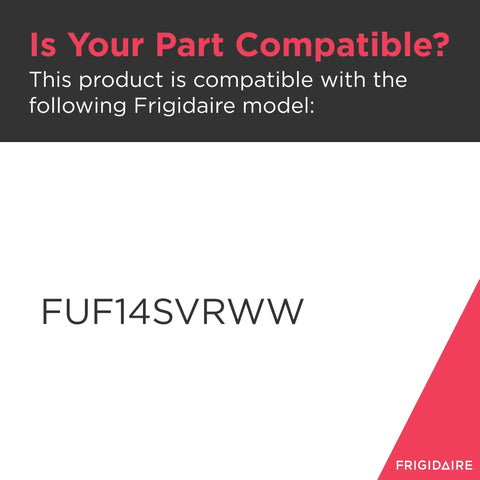 Image showing compatibility of Frigidaire model FUF14SVRWW for Replacement User Control And Display Board For Freezers Model 297370604 White Frigidaire OEM Part For Killer Temperature And Power Control, Easy Install, Built Tough.