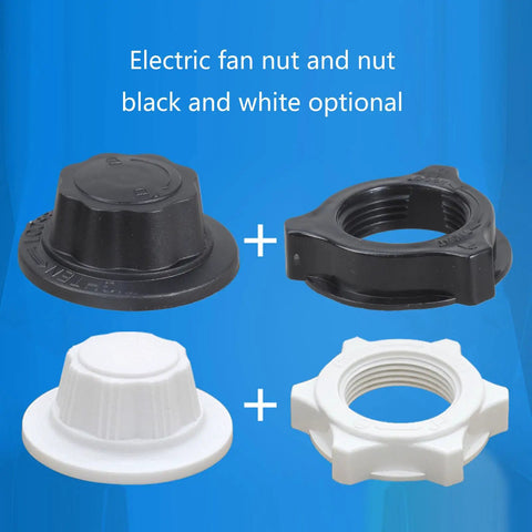 Heavy Duty Fan Nut Set, Replacement Assortment Of Locking Nuts For Pedestal, Table, Desk And Floor Fans, Durable ABS Hardware Kit For Quick, Secure Repairs And Easy Install, black and white
