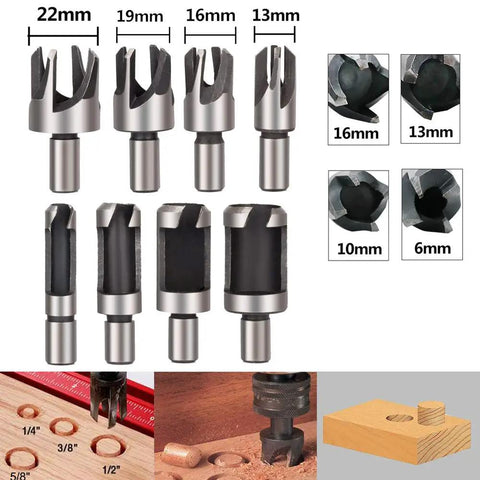 Must Have 23 Piece Woodworking Chamfer Countersink Drill Bit Set with Hex Shank HSS, plug cutters for woodworking holes