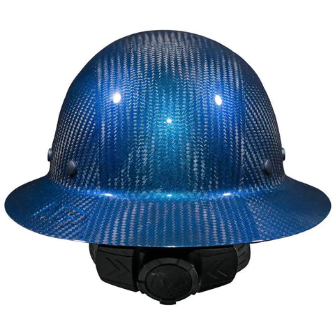 Carbon Fiber Full Brim Hard Hat With 6 Point Ratchet Suspension, OSHA And ANSI Rated, Heavy Duty Construction Helmet For Men