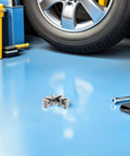 Go To Dent Removal Kit for Auto Body and Sheet Metal, 4-Piece Set with Replacement Heads and Portable Iron Construction, Fast Auto Dent Repair Tools for Home Workshops and Professional Shops. 4-piece dent puller heads on auto body panel in workshop