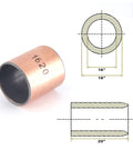 Oilless Bronze Sleeve Bearing 16x18x20mm 4 Pack Heavy Duty With Carbon Steel Base Bronze Sintered Core And PTFE Composite For Low Friction High Wear Resistance And Efficient Heat Transfer, shown with size diagram