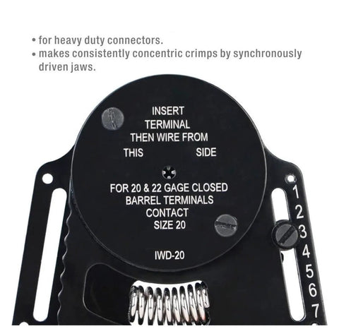 Premium Crimping Tool Kit With Quick Release Lever And Ergonomic Non-Slip Handles Perfect For Automotive Terminals Weather Pack Connections And Professional Wire Connector Crimping Jobs Today.. black steel crimping tool for 20-22 gauge closed barrel terminals
