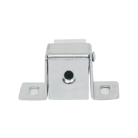 Front view of a 5 Pack Heavy Duty Large Roller Catch Latch for closet doors and cabinets in zinc finish, showcasing surface mount design.