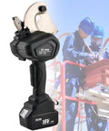 Portable Cable Cutting Kit With Carry Case And Dual Batteries Electric Hydraulic Wire Cutter With Ratchet Action shown in use