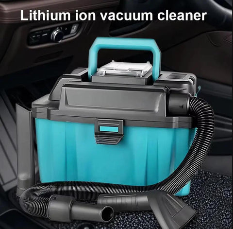Shop Tested Brushless Drum Vacuum And Heavy Duty Dust Collector For Garage Projects And Industrial Runs That Sucks Up Fine Dust Like A Champ With Badass Suction, featuring a lithium ion vacuum cleaner with hose.