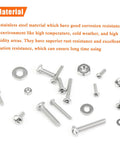 Heavy Duty Pro Grade 560 Piece Phillips Pan Head Machine Screw And Hex Nut Washer Assortment Kit built with durable 304 stainless steel screws and washers.