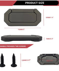 Six Pack Recessed Drawer Pulls Trap Door Pull For Cabinets And Closets shown with size details and included screws