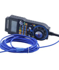 Rock Solid CNC Wired Electronic Handwheel For 4 Axis And 6 Axis Machines With LHB04B-4 Design Perfect For Precision Milling And Smooth Manual Control In Any Tight Shop Space Or Heavy Duty Workshop Setup, blue wired handwheel