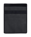 Folding Garden Kneeling Seat And Tool Bag Set with Durable Oxford Cloth Pouch, front view, black material, gardening accessory.