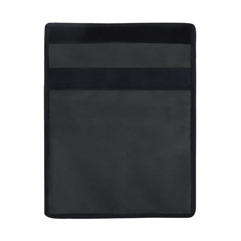 Folding Garden Kneeling Seat And Tool Bag Set with Durable Oxford Cloth Pouch, front view, black material, gardening accessory.