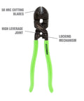 Beefy 8 Inch Heavy Duty Bolt Cutter With Induction Hardened Blades For Nails Locks Rivets And Fence Work Tough Wire Cutting For Scaffolding