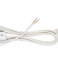 Six Foot White Lamp Cord With Rotary Switch And Polarized Plug, Stripped Ends For Wiring And Lamp Repair, UL Listed Safe, Durable SPT1 Wire, Ideal For Rewiring Lamps, white cord