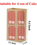 Brown Kraft Paper Grocery Bags 40 Count With Square Bottom And 4 Lb Capacity For Grab And Go Lunches Takeout DIY Decor Eco Friendly Undecorated Bags For Decorating And Storing, displaying size and four soda cans fitting.