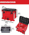 Dimensions of XL Heavy Duty Tool Box Organizer Tray made from impact resistant polymer 100 lb capacity rugged tool storage
