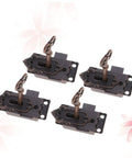 Retro Vintage Wooden Jewelry Box Latches Set 4 Alloy Draw Latch Locks with Screws for Furniture Cabinets Boxes Chests DIY Projects