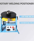 Portable 10Kg Welding Positioner Turntable With 180mm Working Table 0 To 90 Degree Tilt 2 To 20 RPM Rotational Speed 110V Compact Pro Grade Welder Rotator Lightweight 9Kg For DIY Shop Projects HD10