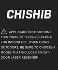 Warning label for Green Laser Level Kit With 16 Lines 4X360 Degree 4D Self Leveling Cross Line Laser stating indoor use only.