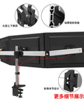 Heavy Duty Dual Monitor Desk Mount Featuring Fluid Mechanical Arms for two screens, showing steel construction and quick height adjustments.