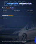 Toyota Prius car compatibility information for wheel hub and bearing assembly 2010-2015 models, with reference number 512505 shown.