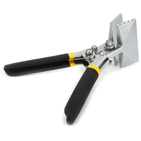 Heavy Duty Sheet Metal Hand Seamer With Straight Bending Pliers Pro Grade Manual Metal Bender Tool for Steel and Plastic with comfort grips.