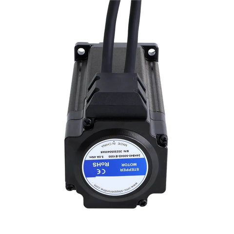 Front view of 4Nm 24 Closed Loop Stepper Motor With Encoder 1000PPR 4000CPR 5A 2 Phase 4 Lead Servo Motor for CNC Machines.