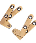 Heavy Duty Brass Hidden Door Pivot Hinges For Wood Doors Smooth Vertical Rotation Noise Reduction Invisible Hardware For Secret Bookshelf 2 Pack