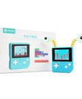 Retro Coding Arcade Handheld Console For MakeCode And Python, DIY Game Machine For STEM Education Learn Block Coding And Python With A Big Screen, Easy Game Creation For Teens And Makers, Super Fun Legit Learning blue handheld console and box