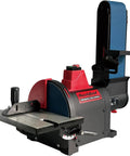 Heavy Duty Bench Belt Sander For Metal And Wood, 1 HP Direct Drive Motor, 4 X 36 Inch Belt And 8 Inch Disc Sander, Benchtop Metalworking Sander