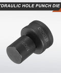 Hydraulic Hole Punch Die Set 10mm By 20mm Oval Hole In 40Cr Steel, side view, black finish, for CH70 Electric Punching Machine