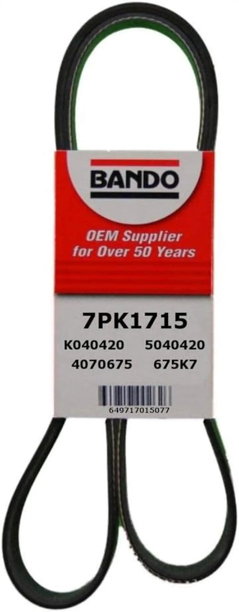 OEM Quality Serpentine Belt 7PK1715 With 7 Ribs 1715 mm Or 67.5 Inch Long Built Beefy With Heavy Duty Tensile Cord For High Horsepower Engines Award Winning OE Supplier Standards