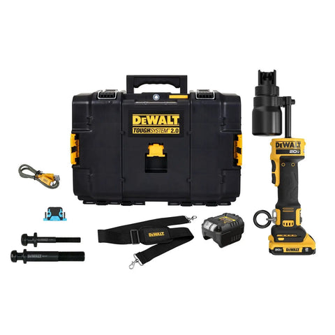 20V Knockout Tool Kit For Construction And Electrical Projects With Pro Grade Punch Accessories, Multi Color Bundle, DeWalt DCE600D1 Style