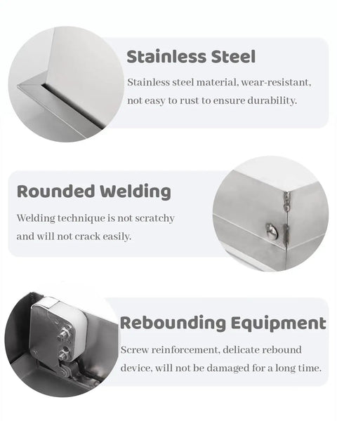 Close-up of the Heavy Duty Stainless Steel Access Panel Door with seamless rounded welding and rebounding equipment detail.