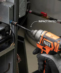 Using All In One Impact Socket Set Kit With 7 In SAE And 6 In Metric Flip Sockets 12 Color Coded Hex Drivers Handle Quick Connect for device repair.