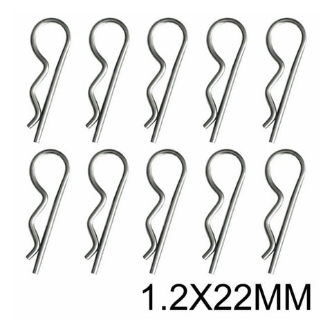 10 Piece Heavy Duty Zinc Coated Split Cotter Pin Set Featuring Flexible R Clip Design Slips Right Onto Secure Bolt Fasteners For Quick Shop Repairs And No Sweat Diy Automotive Assembly Work