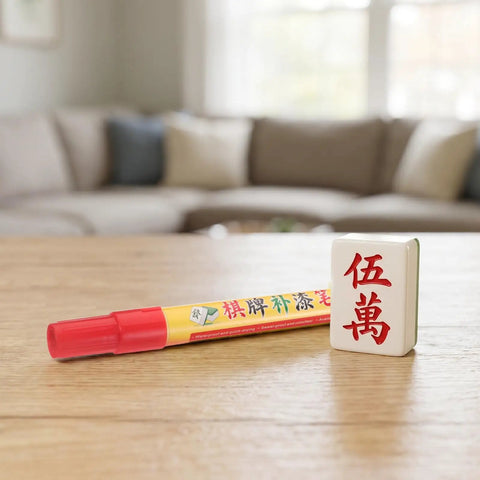 4Pc Waterproof Paint Markers Set For Mahjong Tiles And Hobby Repairs, Extra Fine Tip, Quick Dry Formula, Works On Plastic And Rocks, Fillable Paint Pens For Game Accessories And Tiny Details on mahjong tile