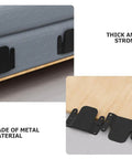 4 Piece Heavy Duty Iron Sectional Couch Connector Brackets for Easy Install on wood and upholstered surfaces