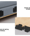 Heavy Duty Sectional Sofa Connectors Set Iron Furniture Joint Snap Brackets for a rock solid stable couch connection.