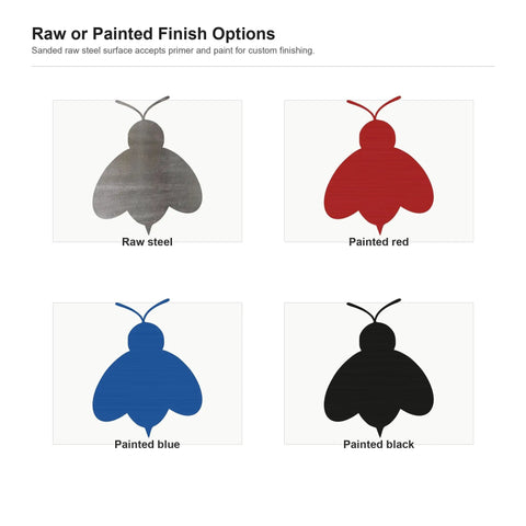Raw Steel Bee Cutout Wall Art 12 Inch Dope For DIY Projects And Garden Decor Ready For Paint Patina Clear Coat And Welding