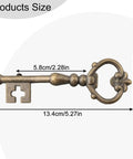 Key Shape Cabinet Pull Handle in Zinc Alloy with Bronze Finish for Drawers and Doors, 13.4 x 5.4 cm, Old School Style