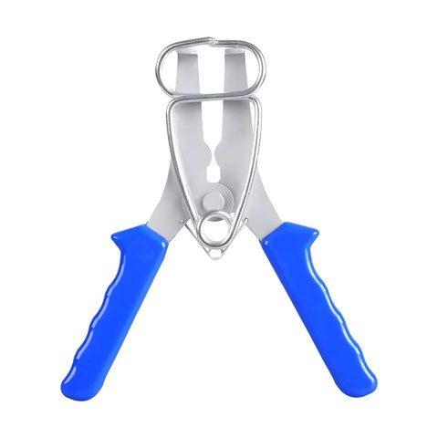 Heavy Duty Steel Miter Clamps For Frames And Moldings With Ergonomic Grip Handles, blue handles, stainless steel spring clamp