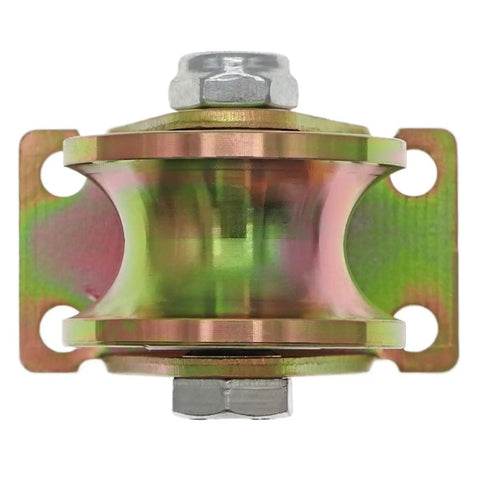 Built Tough 2 Inch V Groove Casters For Sliding Gates Rock Solid Heavy Duty rigid wheel with mounting bracket and nut.